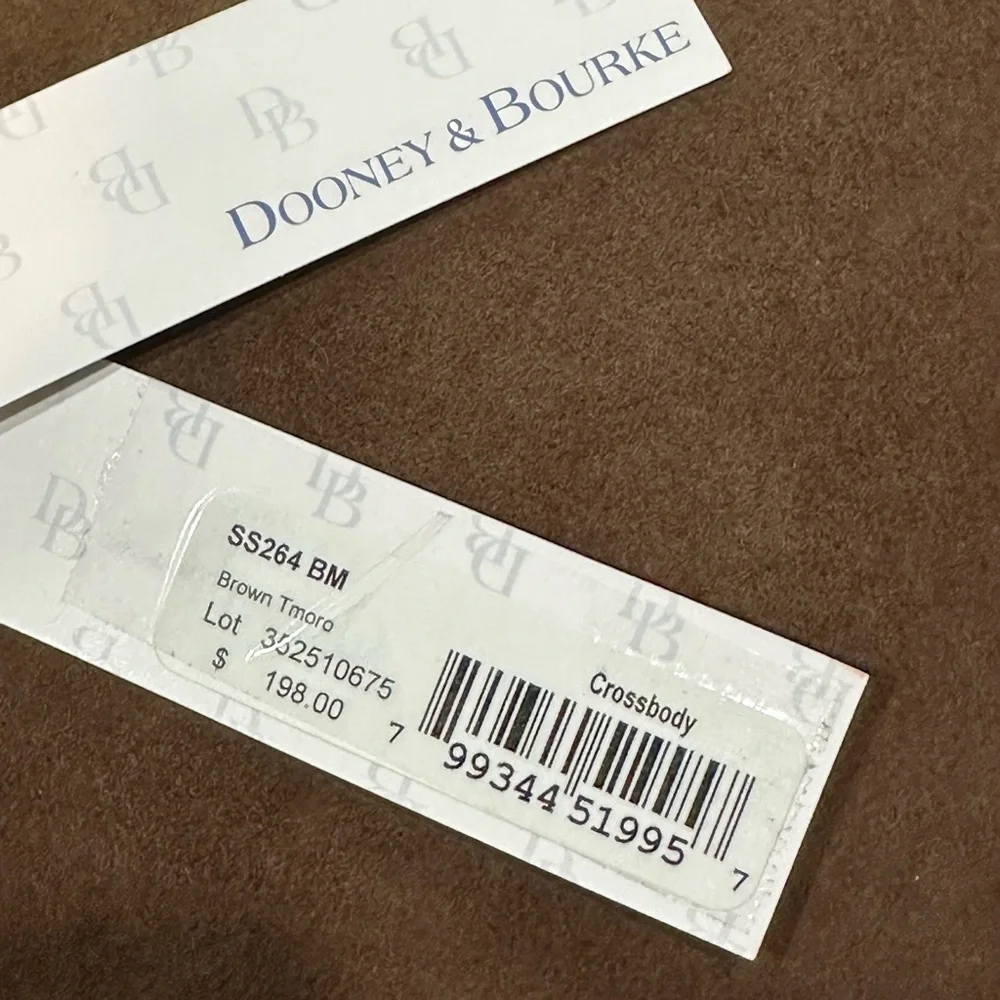 Dooney & Bourke Brown Suede Crossbody Bag - NWT - Picture 2 of 3